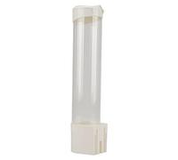 Haofy Dispensador de Vasos de Plástico y Papel, Cubierta a Prueba de Polvo, Boca Ajustable para Baño, Cafetería, 60-80 Tazas (WHITE)