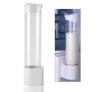 Haofy Dispensador de Vasos Desechables, Dispensador de Taza de Plástico/Papel Montado en la Pared, Accesorio de Fuente para Beber, para Hogar Oficina Restaurante, Hasta 50 Tazas de 5-7,5 cm Diámetro