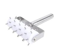 Haofy Docker para Masa de Pizza de Acero Inoxidable, Rodillo de Masa Resistente con Púas para Perforar 8.3 X 5.9 Pulgadas, Herramienta Profesional para Pizzas, Galletas, Pasteles, Panes para Hornear