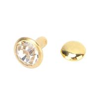 Haofy Encantadores Remaches Decorativos con Diamantes de Imitación de Cristal de 8MM de 50 Piezas para Zapatos de Cuero DIY, Tachuelas para Ropa, Perfectos para Sombreros, Cheongsam, Monos, Jeans,