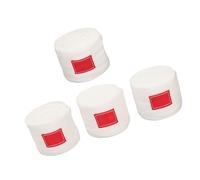 Haofy Envolturas de Caballos de Vellón de 9.8 Pies Vendajes de Piernas Ecuestres Suaves para la Prevención de Lesiones de Apoyo Ajustable Ajuste 4pc Set para Entrenamiento de Caballos (White)