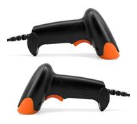 Haofy Escáner Inalámbrico de Código de Barras 2D Lector Rápido con Cable USB para Gestión de Inventario de Supermercado Compatible con MacOS para Cajero de Supermercado (Conexión USB)