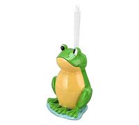 Haofy Escobilla de Baño con Forma de Rana con Soporte, Cabezal Giratorio de 360° para Zonas de Difícil Acceso, Juego de Cepillos de Limpieza para Baños Compactos, Vehículos Recreativos y