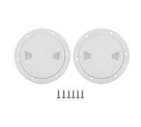 Haofy Escotilla de Acceso a Cubierta Marina de 4 Pulgadas, Escotilla de Inspección Redonda de ABS para Barcos con Sellado de Junta Tórica Antideslizante y Cubierta Desmontable, para (White)