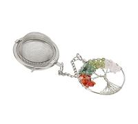 Haofy Escurridor de té de Cristal Infusor de té de Acero Inoxidable 304 Diseño único para Remojar de Hojas Sueltas Ideal para Regalar Piedras Preciosas Naturales 4,5 Cm (color mezclado)