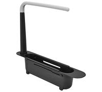 Haofy Estante de Almacenamiento Telescópico para Fregadero, Cesta de Drenaje Ajustable Libremente, Fregadero de Filtro, Estante de Almacenamiento Extensible de Gran Capacidad para Fregadero de(Negro)
