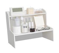 Haofy Estante de Exhibición de Madera para Escritorio, Práctico Estante de Almacenamiento Multicapa para Organizador de Cosméticos, Tablero de Plástico de Madera, Almacenamiento para Habitación de (M)