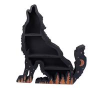 Haofy Estante de Pantalla de Cristal, Pantalla de Cristal Clásica de 11.8 Pulgadas para la Plataforma de para la Pared para el Dormitorio de la Sala de la Sala de la del (Lobo Derecho)