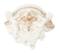 Haofy Estante de Pared de ángel de Resina, Estante Decorativo de 8,5 Pulgadas con Tallado Elegante para Dormitorio, Sala de Estar, Cocina, Apartamentos Pequeños, Exhibición de Decoración de Pared