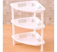 Haofy Estante de Pie para Baño de 3 Niveles, Estante de Almacenamiento de Piso con Montaje Rápido sin Herramientas para Baño, Cocina, Lavadero de Pie para de 3 Niveles, Material PP (triángulo)