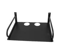 Haofy Estante para Montado en la Pared, Diseño Flotante de Aluminio de Capacidad de 15 Libras con Bordes Redondeados para Cine en Casa, Estante de Almacenamiento Multimedia para Enrutadores y (Black)