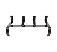 Haofy Estante para Tachuelas para Caballos, Organizador Colgante Portátil de Metal Negro con 4 Ganchos para Bridas, Monturas, Montaje sin Taladro para Puesto Estable, Remolque, Granero