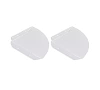 Haofy Estantes Esquineros de Pared, Estantes Flotantes Acrílicos, Juego de 2 con Orificio de Acceso para Cables para Sala de Estar y Oficina (Transparente)