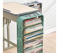 Haofy Estantes para Libros para Niños, Plástico de Primera Calidad, Estantería Multicapa para Almacenamiento de Fácil Acceso, Ideal para Aula con Capacidad para 38 Libros (Green)