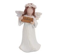 Haofy Estatua de ángel de Jardín, Estatuilla de ángel Hecha a Mano para Decoración Interior y Exterior en Patio, Césped, Camino de Jardín