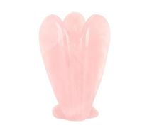 Haofy Estatua de ángel Tallada de Cristal Sintético para el Hogar, Piedra de ángel Multifuncional con Efectos Curativos [Chakras de Equilibrio] (Pink)