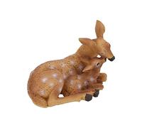 Haofy Estatua de Ciervo Sika de Resina Pintada a Mano, Realista para Jardín, Patio, Figura de Animal, Protección contra Rayos UV, Resistente a la Intemperie, Decoración de Estantes para Interiores y