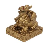 Haofy Estatua de Pixiu Feng Shui de Latón Macizo, 1,7x1,5x1,9 Pulgadas, Adorno Chino de Dios de la Riqueza para Decoración de Escritorio de Oficina en Casa,