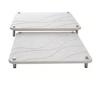 Haofy Estera de Secado de Platos de Piedra, Estera de Secado de Platos de Diatomita Ultra Absorbente de 2 Piezas con Pies Antideslizantes para Encimera de Cocina (WHITE)