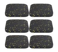 Haofy Estera Duradera para Equipo de Ejercicio, Estera Aislante Impermeable para Cinta de Correr, de Goma de 6 Piezas, Protección de Seguridad Confiable para Oficina y Gimnasio, 10x10x1cm, Caucho,