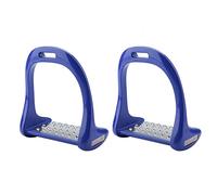 Haofy Estribos de Seguridad para Montar a Caballo Estribos de Aluminio con Almohadilla de Acero Inoxidable 120 X 36 Mm Banda de Rodadura Antideslizante Grueso 1220 G Par para Jinetes Ecuestres (Blue)