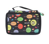 Haofy Estuche de lápices de colores de gran capacidad, bolsa de almacenamiento para portalápices con 192 ranuras con cremallera para lápices de colores de acuarela, bolígrafos de gel, Negro , 4 capas