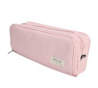 Haofy Estuche de Lona de Gran Capacidad, Estuche Portátil para Lápices para la Biblioteca de la Oficina Escolar, Diseño Elegante, Caja de Lápices para Niños y Adultos (Pink)