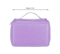 Haofy Estuche Organizador Artístico de Cuatro Capas con 72 Agujeros para Lápices, para Estudiantes y Artistas, Color Rojo Rosa (Purple)