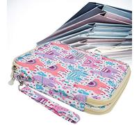 Haofy Estuche Organizador Impermeable con 192 Ranuras, Doble Capa, Capacidad para 192 Lápices, 144 Acuarelas para Artistas, Estudiantes, Viajes Escolares (Colores)