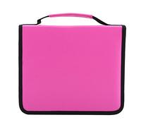 Haofy Estuche Organizador Plegable de Cuero PU de Gran Capacidad para Suministros de Arte y Estudiantes, Bolsa para Bolígrafos con Cremallera de 120 Ranuras para Viajes y Uso Doméstico (Rosa