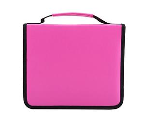 Haofy Estuche Organizador Plegable de Cuero PU de Gran Capacidad para Suministros de Arte y Estudiantes, Bolsa para Bolígrafos con Cremallera de 120 Ranuras para Viajes y Uso Doméstico (Rosa