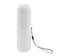 Haofy Estuche para Cepillos de Dientes de Viaje, Compacto, Portátil, Antideslizante, Diseño de Engranajes, Material PP, Cubierta a Prueba de Polvo, Interruptor de Mosaico, Soporte para Cepillos de