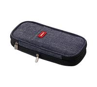Haofy Estuche para Lápices, Bolsa de Lona con Cremallera Metálica de Gran Capacidad, Color Gris, para Estudiantes, Escuela, Oficina (Bolsa de lápices para Estudiantes)