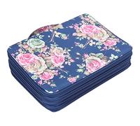 Haofy Estuche para Lápices con Cremallera de 4 Capas con 200 Ranuras, Elegante Bolsillo para Bolígrafo con Estampado de Rosas, Organizador de Suministros de Arte de Gran Capacidad para Estudiantes,