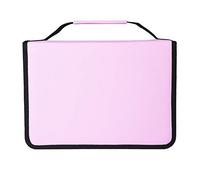 Haofy Estuche para Lápices de Cuero PU de Gran Capacidad con 150 Ranuras, Organizador Multicompartimento para Suministros de Arte Escolar, Brochas de Maquillaje (Pink)