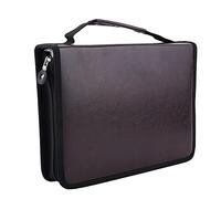 Haofy Estuche para Lápices de Cuero PU de Gran Capacidad con 150 Ranuras, Organizador Multicompartimento para Suministros de Arte Escolar, Brochas de Maquillaje (café Oscuro)