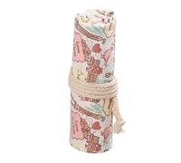 Haofy Estuche para Lápices en Rollo con 36 Ranuras, Estuche de Lona para Cortina, Portátil Duradero para Portarrollos de Lápices, Artesanía Fina