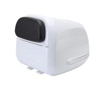 Haofy Estuche Trasero para Motocicleta, Elegante Caja de Almacenamiento Trasera a Prueba de Agua Vintage de 35L para Bicicletas Eléctricas (White)