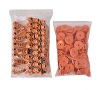 Haofy Etiqueta para Oreja de Ganado, Etiqueta de Animal Numerada Duradera para Cerdo, Oveja, Cabra, Naranja/verde, 100 Unidades para Gestión de Granjas (ORANGE)