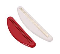 Haofy Exprimidor de Pasta de Dientes Multiusos, Exprimidor de Tubo Manos Libres con Diseño Fácil de Apretar para Uso en Cocina y Baño, sin Desperdicio, a Prueba de Golpes, (Grande blanca pequeña roja)