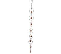 Haofy Exquisita Cadena de Lluvia Decorativa Suspendida de la Plancha para Crear una Melodía Elegante en los Corredores de Construcción, Lluvia Carillon Fácil de Instalar para Balcones, 1 X Envoltura