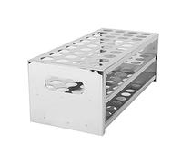 Haofy Exquisito Soporte para Tubos de Ensayo de Acero Inoxidable con 40 Orificios. Ideal para Experimentos de Química y Usos No Tradicionales. (20,5 mm * 40 Agujeros)