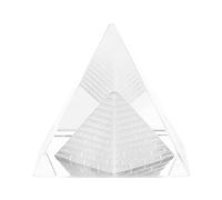 Haofy Figuras de Pyramid de Crystal, Buena Fortuna y Suerte, Artesanía Premium y Decoración del Hogar Versátil, Pisapapeles, Deseo de Bendición con Inspiración Antigua para Familiares Amigos