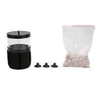 Haofy Filtro de Recipiente para Acuario Mini Bomba de Filtro Biológico Neumática 3 en 1 para Peces Ornamentales, Camarones