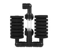 Haofy Filtro de Tanque de Peces Filtro Interno de Acuario de Esponja Eficiente para Dioses Coloridos Filtración de Oxígeno Dual para Peces Pequeños de Agua Dulce Plástico de una Sola Cabeza Negro