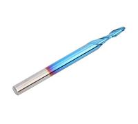 Haofy Fresa de Extremo de Bola en Espiral, Cortador de Acero de Tungsteno Duradero para Grabar y Perforar en Madera Dura, Acrílico, PCB, 1x3mm