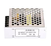 Haofy Fuente de Alimentación con Interruptor Regulada 5A 12V, Amplio Rango de Voltaje de Entrada, Larga Vida útil para Proyectos de Bricolaje