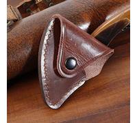 Haofy Funda de Cuero para Hacha, Cubierta Protectora Duradera con Botón a Presión, 3,31 Mm de Grosor, para Acampar, Hacer Senderismo y Actividades Al Aire Libre (Brown)