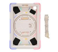 Haofy Funda Protectora para Tableta, Funda Portátil para Tableta, Barra de Rotación de 360 Grados a Prueba de Golpes con Correa de Mano para T220 T225 (Rosa Colorido)