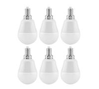 Haofy G45 5W E12 Base Candelabro Bombillas LED Regulables 350 Lúmenes 3500K Vidrio Transparente 6 Unidades. Suitable for salón lámpara Mesa Escritorio